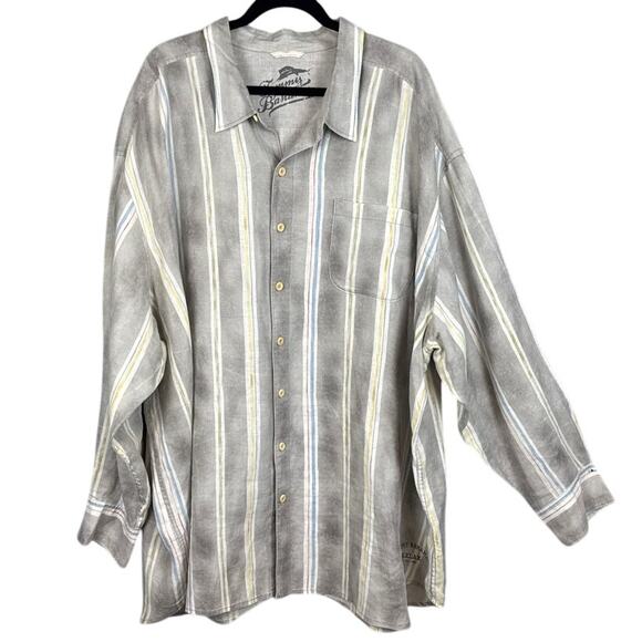 Tommy Bahama Relax Linen Button Up Shirt Men's Size  Big & Tall 4XB Island Life - Picture 1 of 11